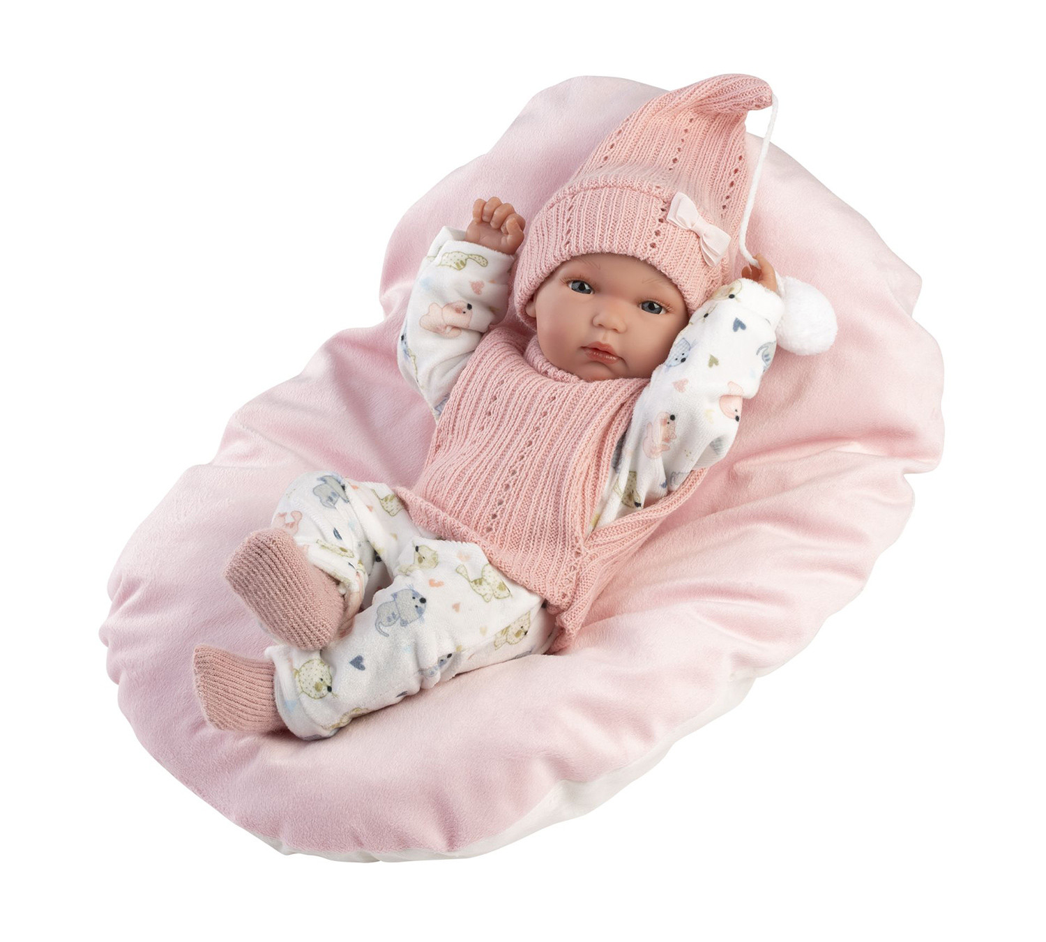 Llorens 63504 NEW BORN HOLČIČKA - realistická bábika bábätko s celovinylovým telom - 35 cm