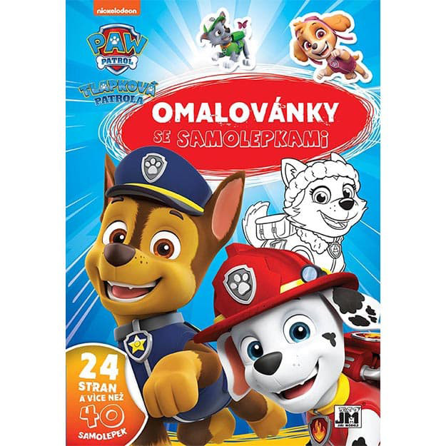 Omaľovánka A4 so samolepkami Paw Patrol