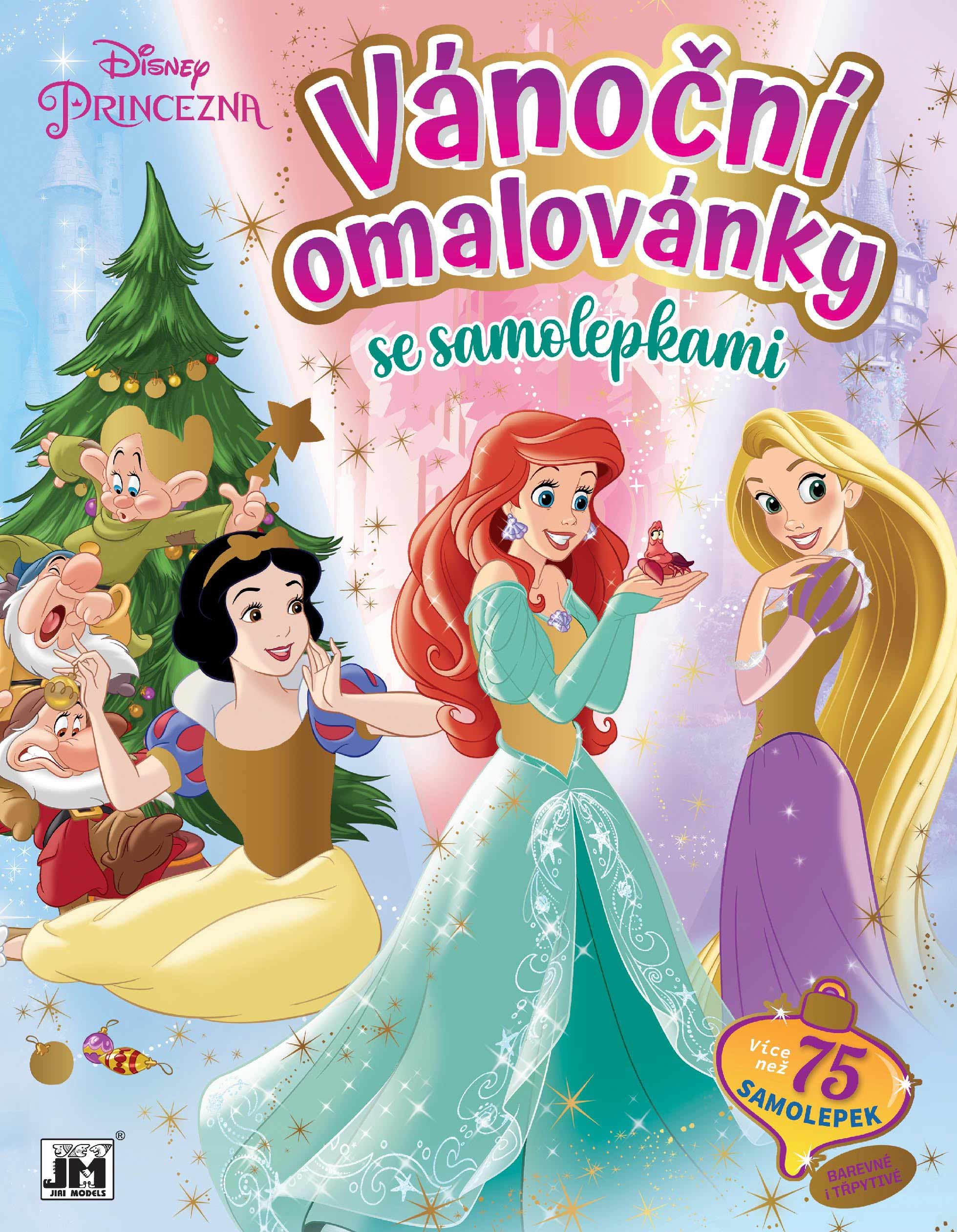 Vianočná omaľovánka so samolepkami Disney Princezné