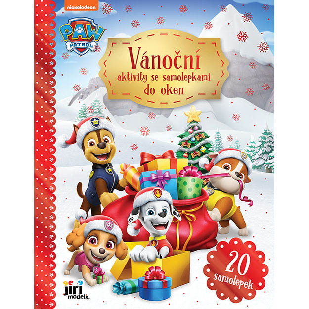 Vianočné aktivity so samolepkami do okien Paw Patrol - Tlapková patrola