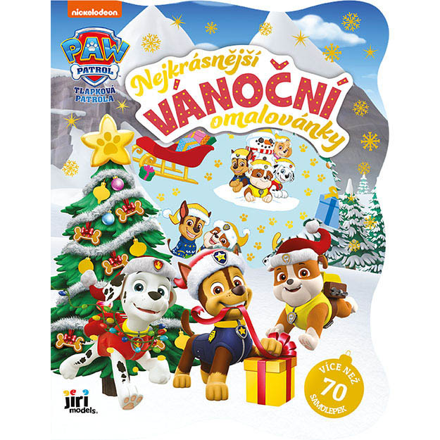 Vianočné omaľovánky so samolepkami Paw Patrol/Tlapková Patrola