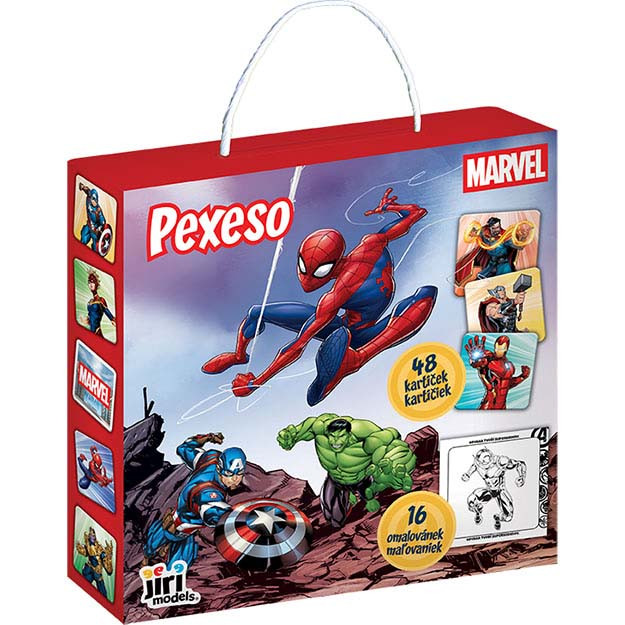 Pexeso v krabičke s omaľovánkou Marvel