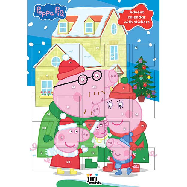Adventný kalendár so samolepkami Prasiatko Peppa