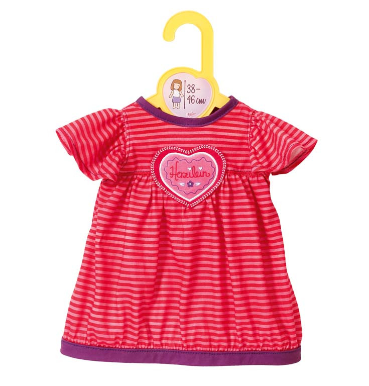 Dolly Moda oblečenie šaty so srdiečkom, 38-46 cm