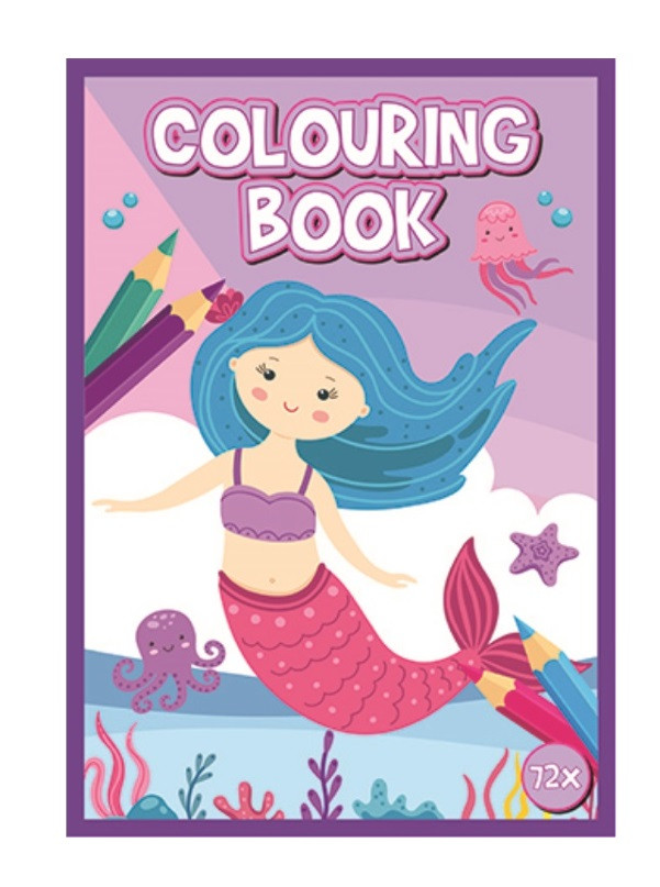 Kniha omaľovánok 72 strán A4 Morské víly