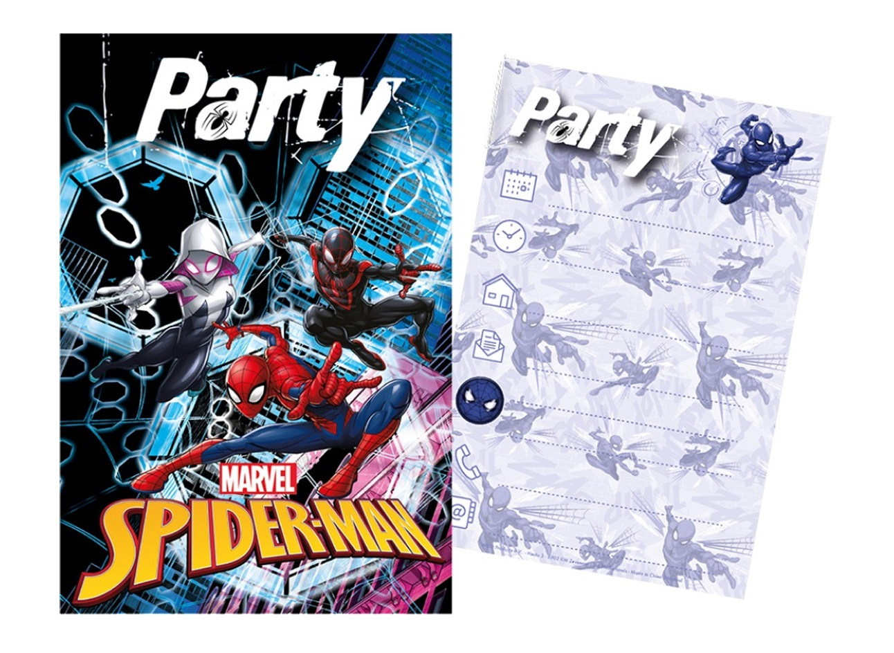 Sada párty 5 pozvánok + 5 obálok Spider-man