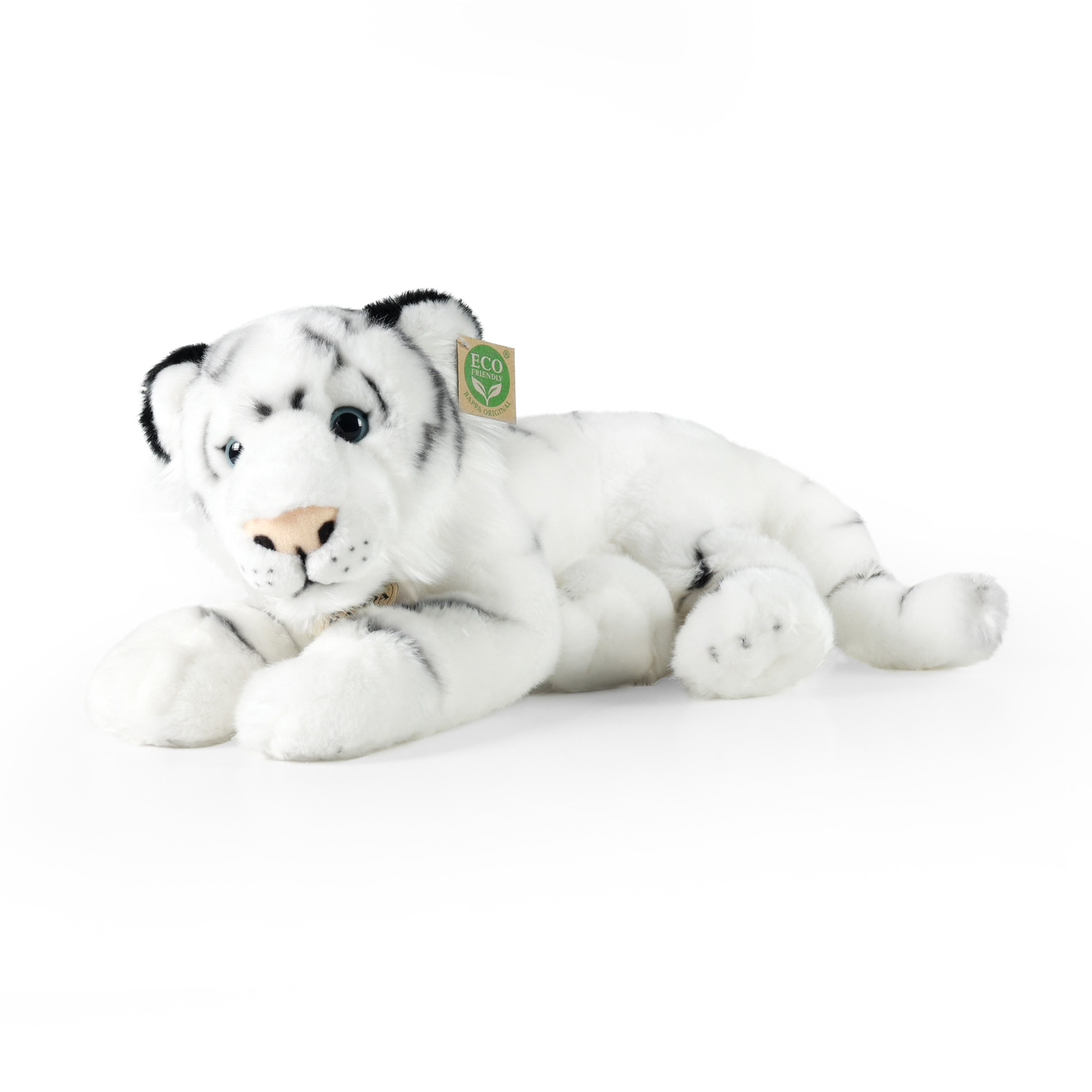 Plyšový tiger biely ležiaci 36 cm ECO-FRIENDLY