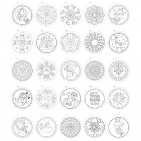 Kniha omaľovánok Mandala I. 25 listov 15x15 cm