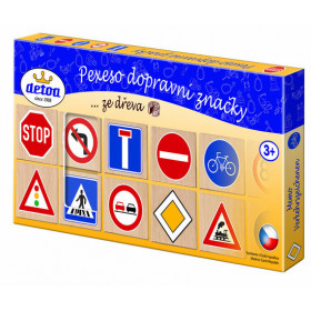 Drevené pexeso Dopravné značky