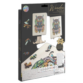 Drevené puzzle sova 133 dielikov