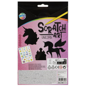 Kreatívny set vytvor si vlastné vyškrabávacie zvieratká 4 ks + doplnky UNICORN
