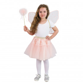Detský kostým tutu sukne kvetinová víla Ruženka s paličkou a krídlami e-obal