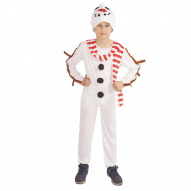 Detský kostým snehuliak s čiapkou a šálom (S) e-obal