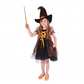 Detský kostým čarodejnica s hviezdičkami (M) e-obal