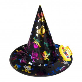 Detský čarodejnícky klobúk s lebkami