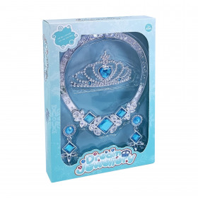 Sada princezná s náhrdelníkom modrá