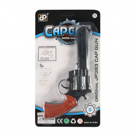 Pištoľ plastová na kapsule 8 rán čierna