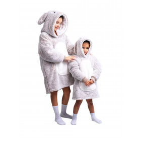 Cozy Noxxiez CH321 Králik - hrejivá televízna mikinová deka s kapucňou pre deti 7 - 12 rokov