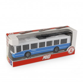 Trolejbus MHD modrý 16 cm