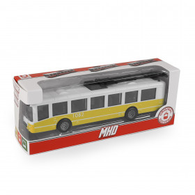 Trolejbus MHD žltý 16 cm