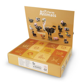 Stavebnica zvieratká z farmy 12 figúrok