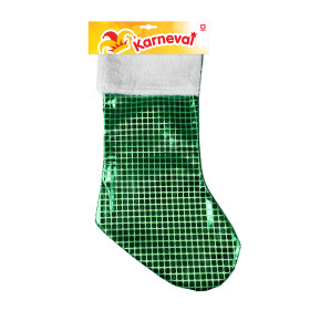 Vianočná pančucha zelená 43 cm