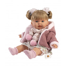 Llorens 42286 ALEXANDRA - realistická bábika so zvukmi a látkovým telom - 42 cm