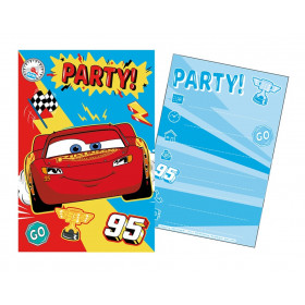 Sada párty 5 pozvánok + 5 obálok Cars