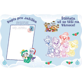 Vianočné omaľovánky so samolepkami Paw Patrol/Tlapková Patrola