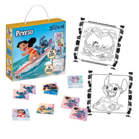 Pexeso v krabičke s omaľovánkou Lilo & Stitch