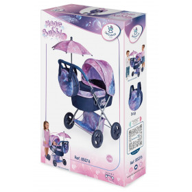 DeCuevas 85076 Skladací kočík pre bábiky so slnečníkom a taškou Magic Bubble 2024 - 60 cm