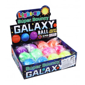 Skákacia loptička galaxy so svetlom 5.5 cm