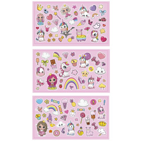 Kreatívny set okennej samolepky 100+ ks a 2 scenérie 29x21 cm