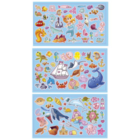 Kreatívny set okennej samolepky more 100+ ks a 2 scenérie 29x21 cm