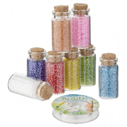 Súprava dekoračných korálikov v dózach