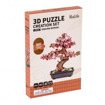 RoboTime 3D drevená skladačka sakura