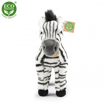 Plyšová zebra stojaca 30 cm ECO-FRIENDLY