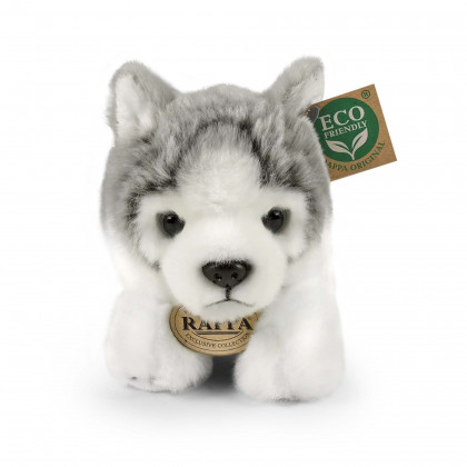 Plyšový pes husky ležiaci 20 cm ECO-FRIENDLY