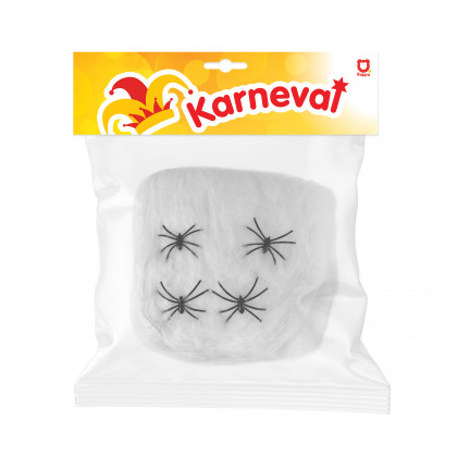 Dekorácia pavučina s pavúkmi