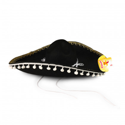 Klobúk mexické sombréro čierne pre dospelých