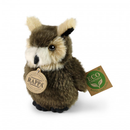 Plyšový vták sova/výr 13 cm ECO-FRIENDLY