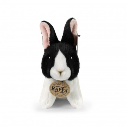 Plyšový králik bielo-čierny sediaci 16 cm ECO-FRIENDLY