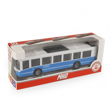 Autobus MHD modrý 16 cm