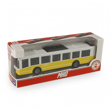 Autobus MHD žltý 16 cm