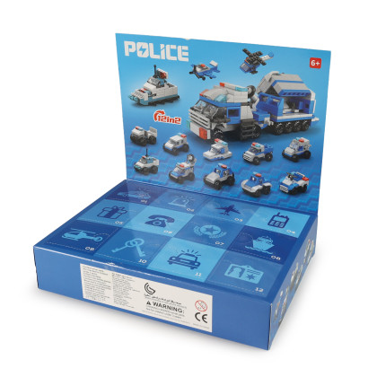 Stavebnica polícia 12 autíček