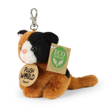 Plyšová kľúčenka / prívesok mačka 9 cm ECO-FRIENDLY PLUSH WORLD