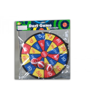 Terč na suchý zips 28 cm 3 loptičky
