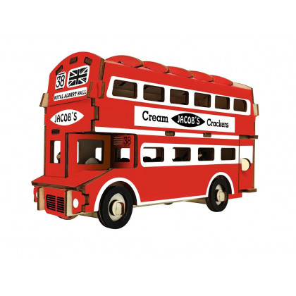 Woodcraft Drevené 3D puzzle Doubledecker