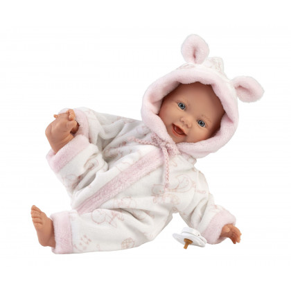 Llorens 63312 LITTLE BABY - realistická bábika bábätko s látkovým telom - 32 cm
