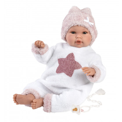 Llorens 63648 NEW BORN - realistická bábika bábätko so zvukmi a mäkkým látkovým telom - 36 cm